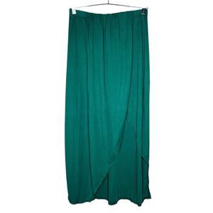 NWT Go Couture Dark Green Long Skirt XL